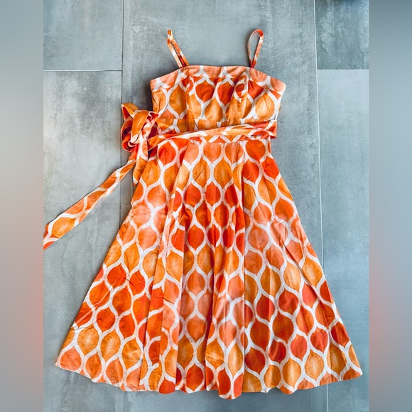 Anthropologie Dresses & Skirts - Anthropologie Maeve Orange Motif Prints Midi Dress
